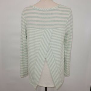 Payton Primrose Sweater Green White Open Back Design Super Soft Women's Small